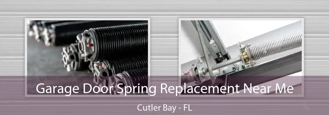 Garage Door Spring Replacement Near Me Cutler Bay - FL